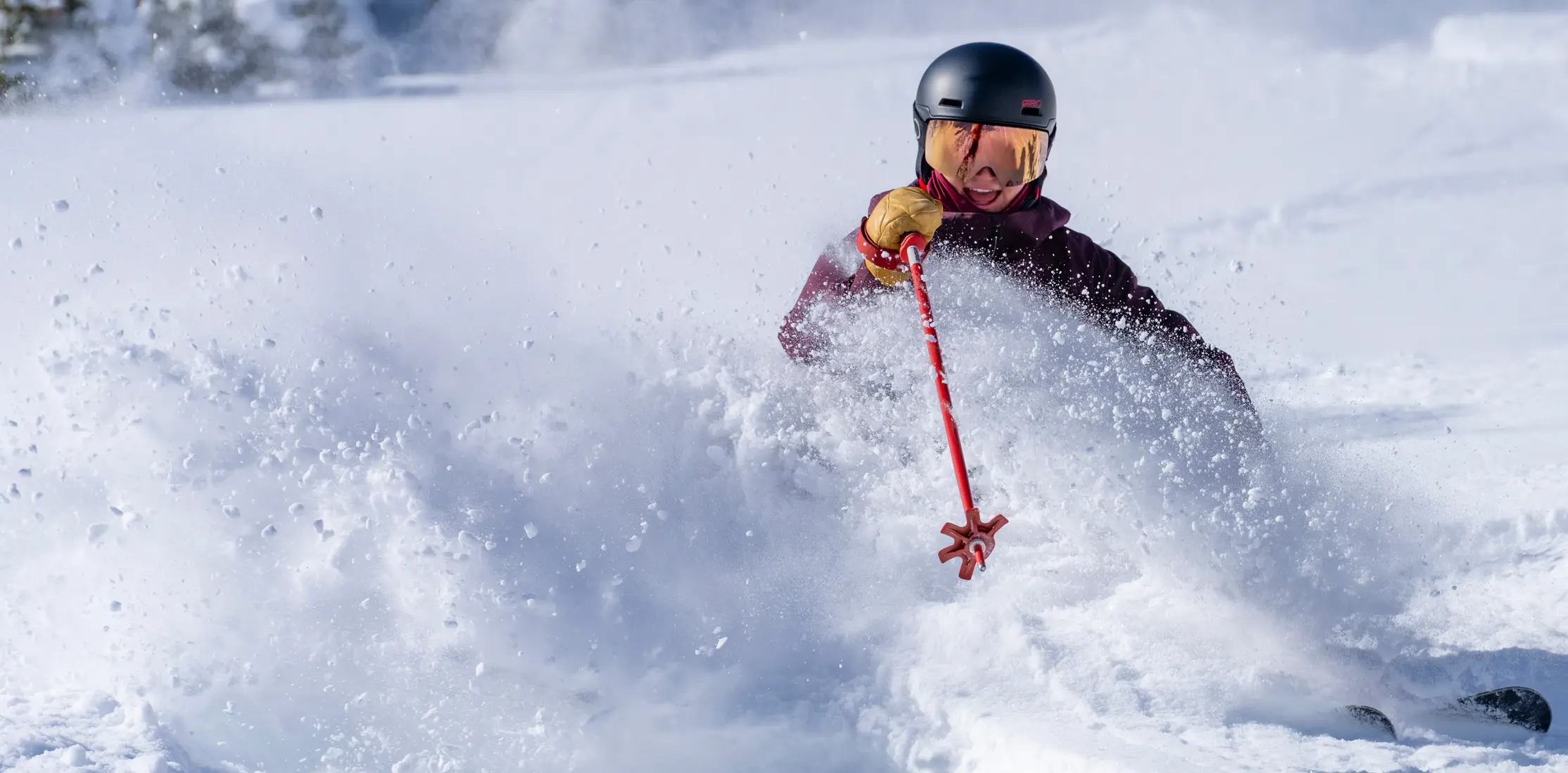 Powder skiing with a smile at Snowbird