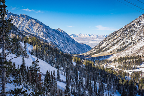 Canyon view from Snowbird with Mountain Collective Pass